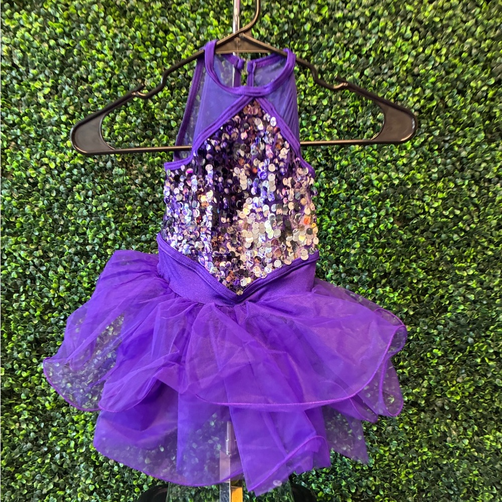 Weissman Purple Sequin Dance Costume